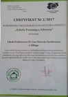 certyfikat SPZ 2017 kurat