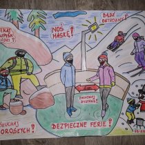 Konkurs „Bezpieczne ferie zimowe w czasie pandemii” kl. 4